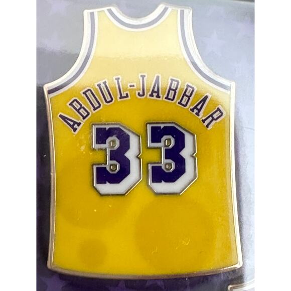 Los Angeles Lakers Showtime Retired Jerseys Pins Set Johnson Abdul-Jabbar SEALED - Picture 9 of 13